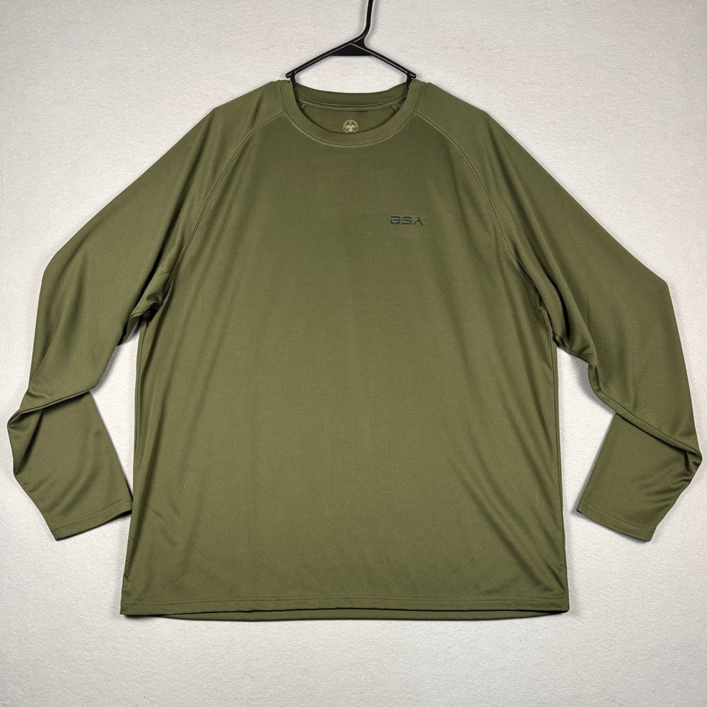 Boy Scouts of America BSA Performance Long Sleeve Shirt XL Olive Green
